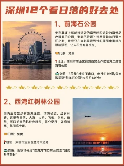 深圳观景胜地指南：日出日落城市天际线观赏全攻略