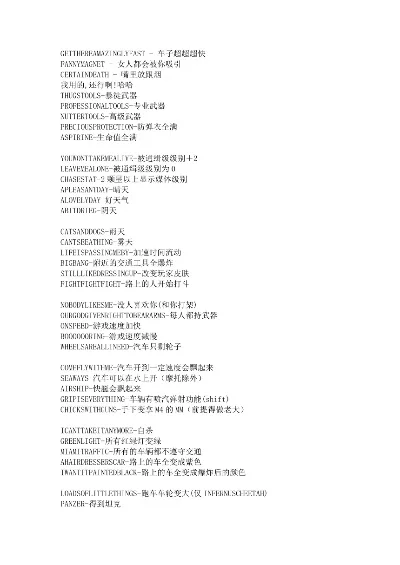 罪恶都市侠盗秘籍大全